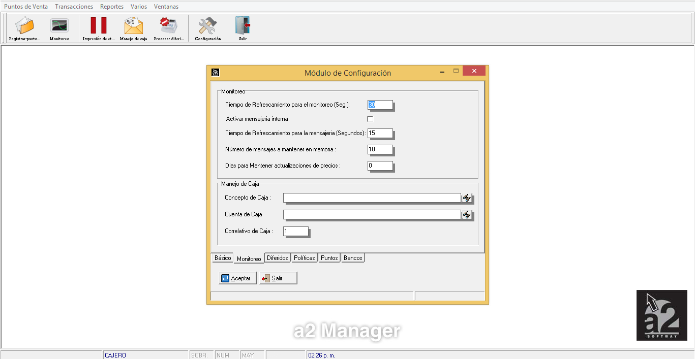 Configuración de Manager