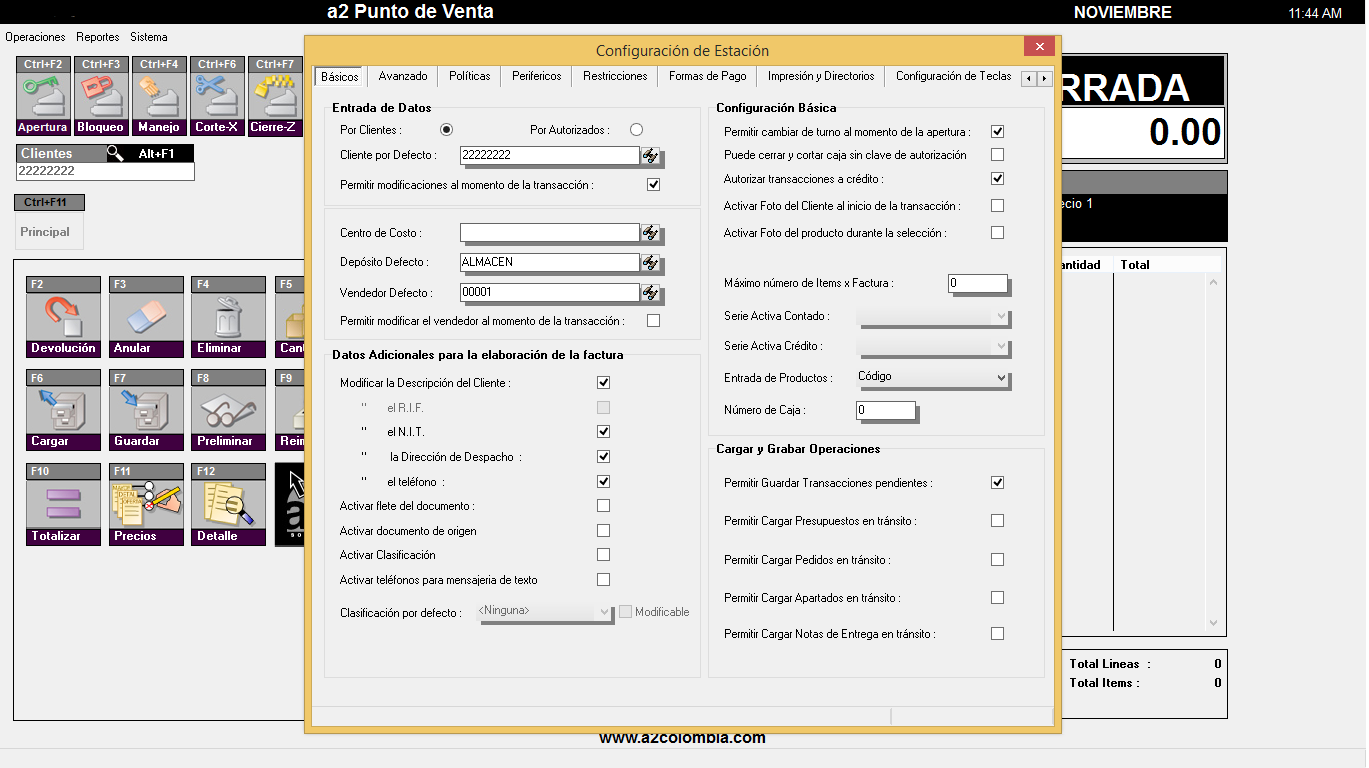 Configuración de Punto de Venta